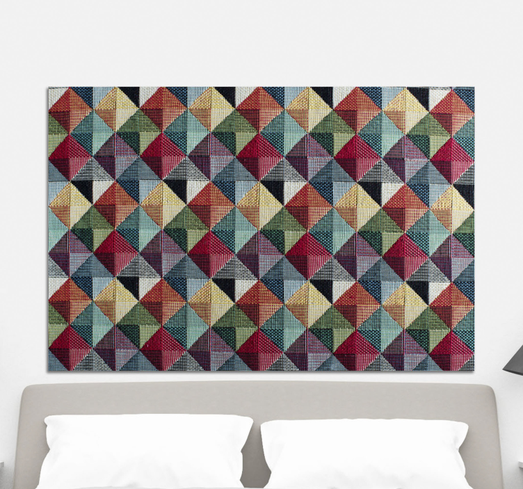 Geometric forms headboard canvas prints - TenStickers