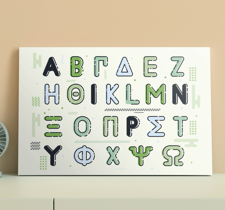 greek alphabet Alphabet canvas prints - TenStickers