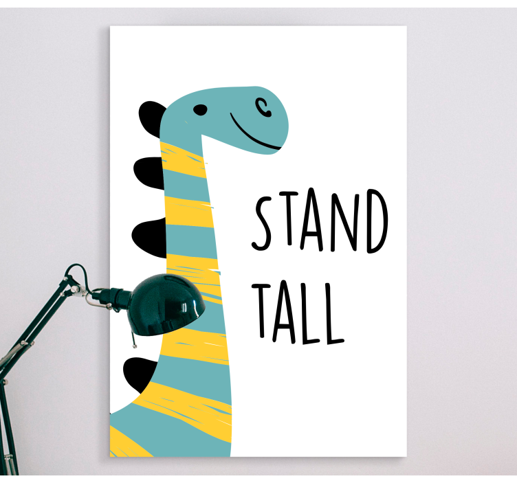 Happy dinosaur dinosaur canvas wall art - TenStickers