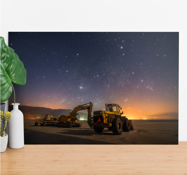 Heavy Machinery Twilight canvas print - TenStickers