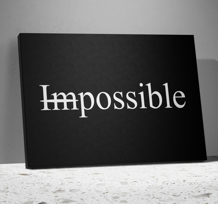 impossible word inspirational wall art - TenStickers