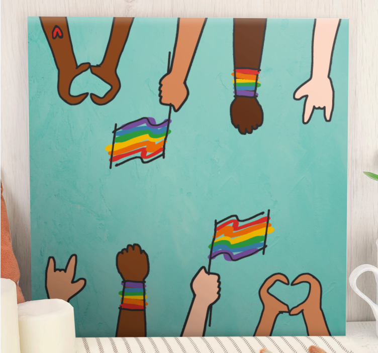Inspirational wall art unity in hands - TenStickers