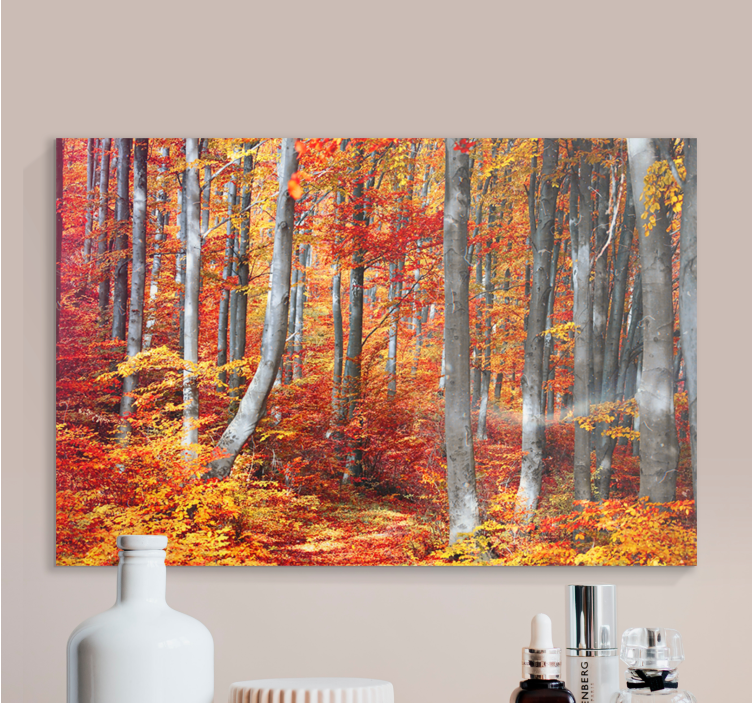 Landscape canvas autumn forest trails - TenStickers