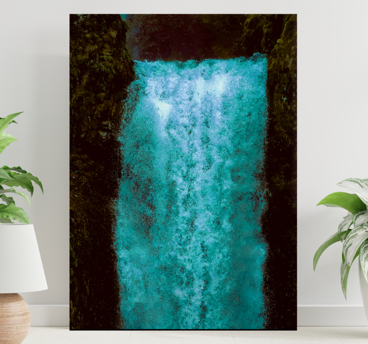 Landscape canvas majestic waterfall cascade - TenStickers