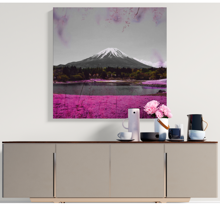 Landscape canvas mount fuji reflection - TenStickers