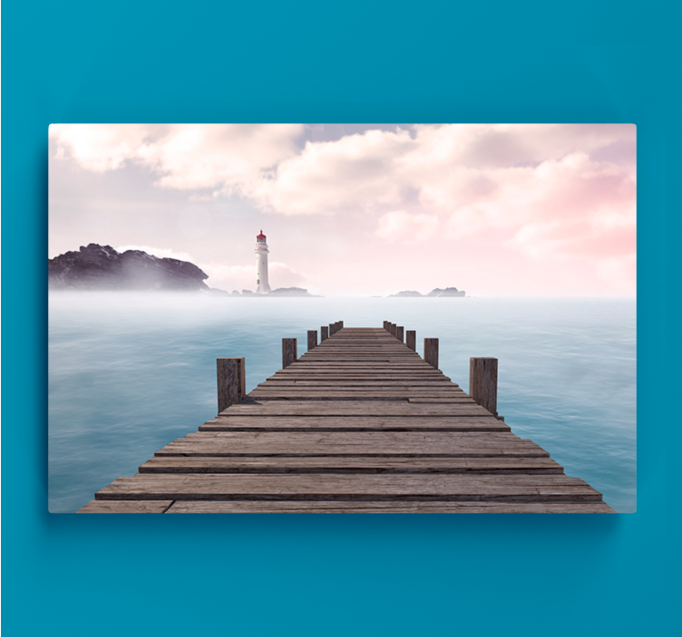 Landscape canvas serene coastal path - TenStickers