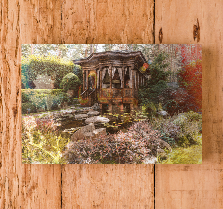 Landscape canvas serene garden escape - TenStickers