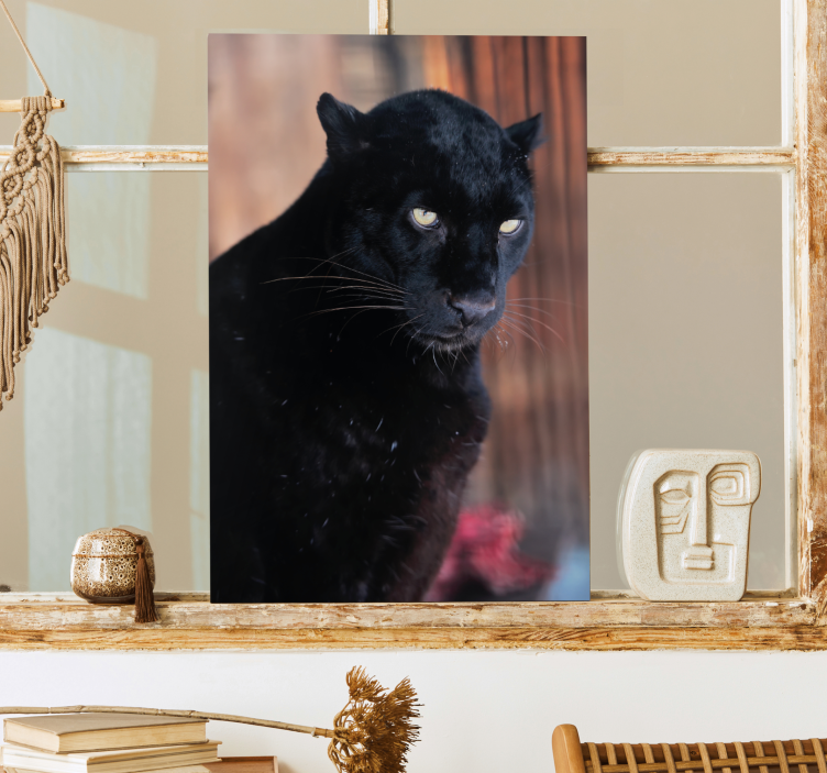 Leopard stalking 3D canvas prints - TenStickers