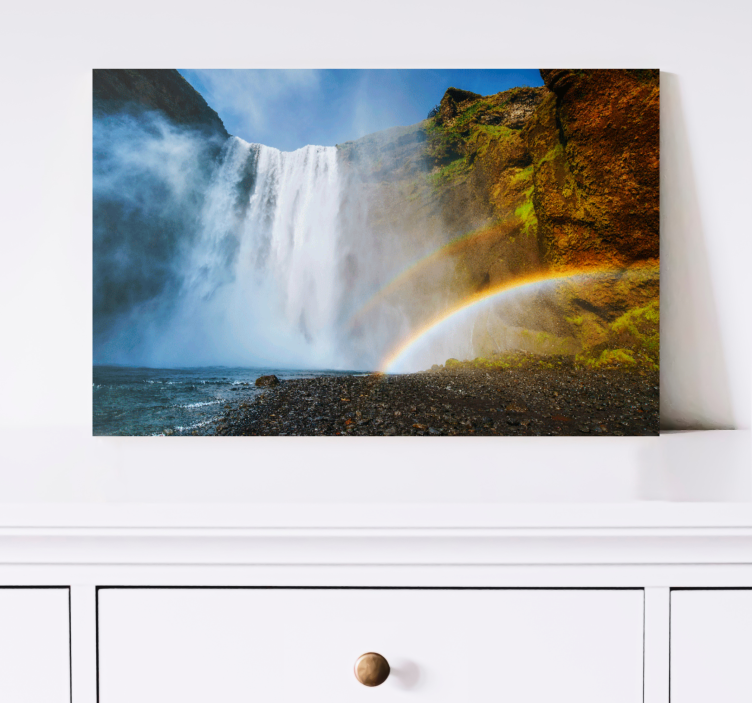 Majestic cascade scenery landscape canvas - TenStickers