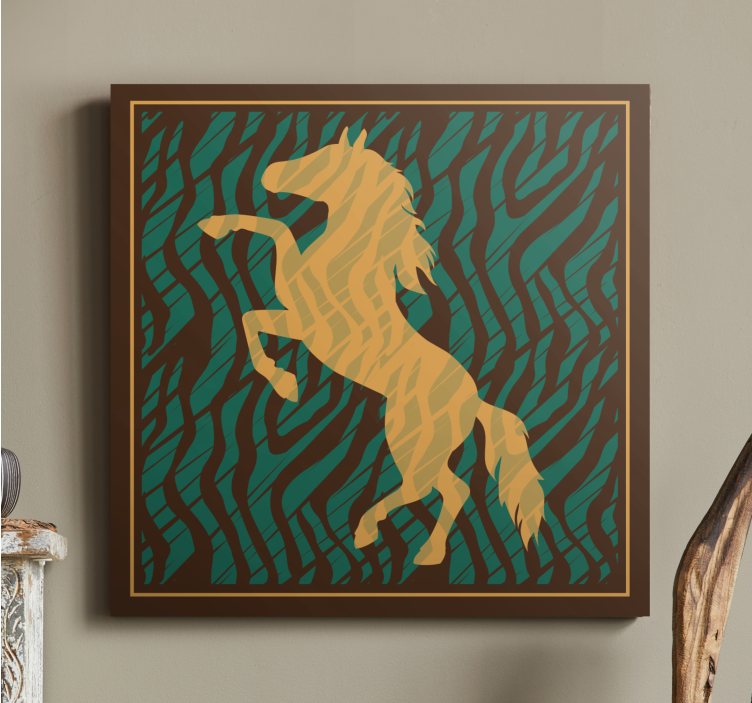 Majestic galloping silhouette horse wall art - TenStickers
