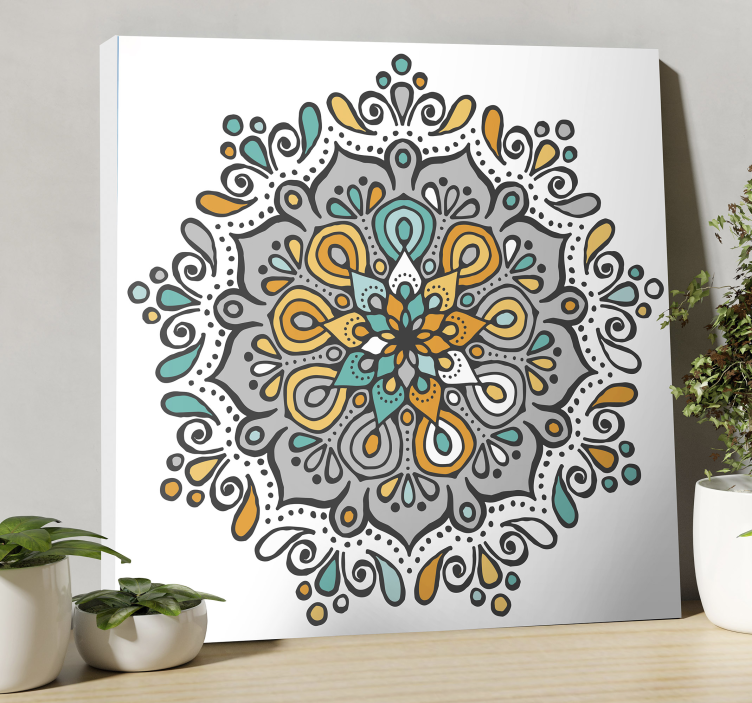 Mandala canvas with intricate mandala design - TenStickers