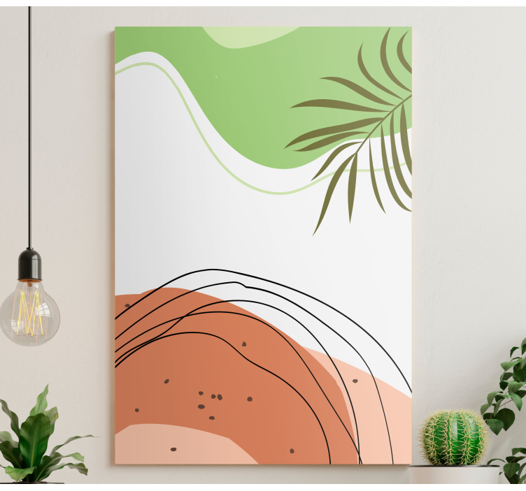 Modern canvas art abstract tropical forms - TenStickers