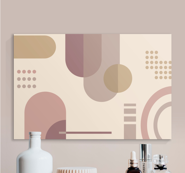 Modern canvas art geometric abstract forms - TenStickers