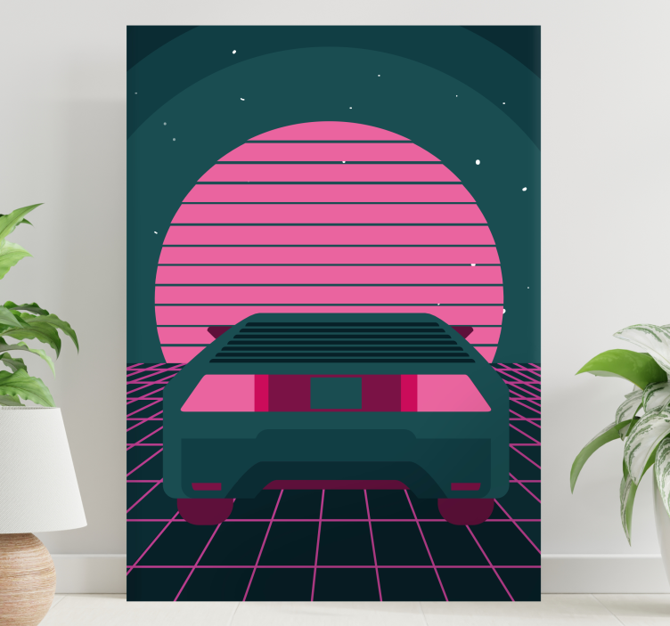 Modern canvas art retro car artwork - TenStickers