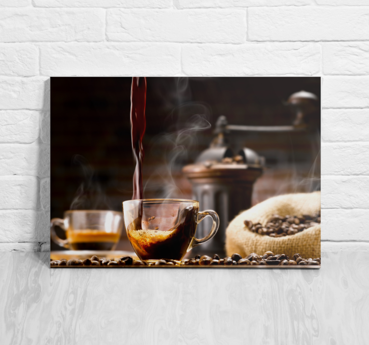 Modern cafe Kitchen canvas wall print - TenStickers