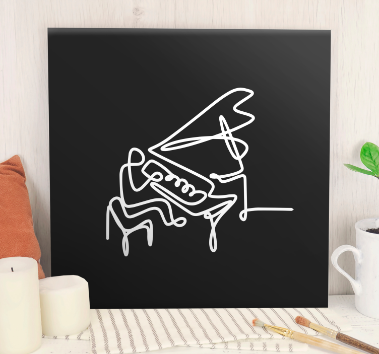 Music canvas art abstract piano melody - TenStickers