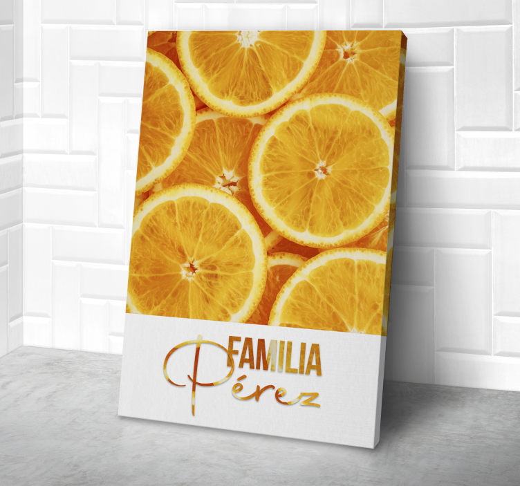 Naranja fruit canvas wall art - TenStickers