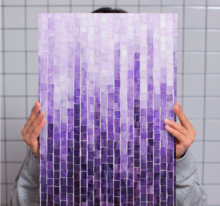 Ombre effect tiles pattern canvas art prints - TenStickers