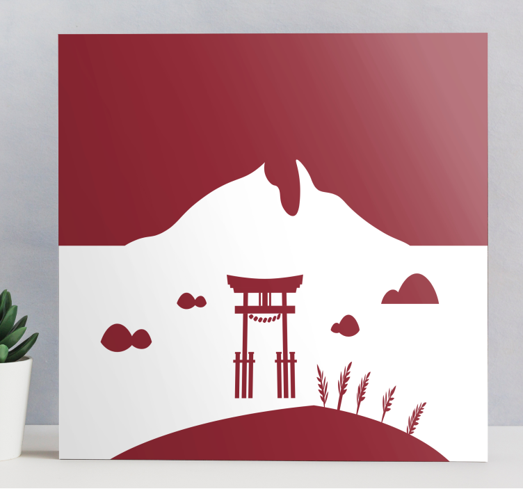 Oriental canvas wall art japanese torii gate - TenStickers