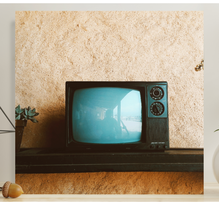Original old tv canvas pictures for living room - TenStickers