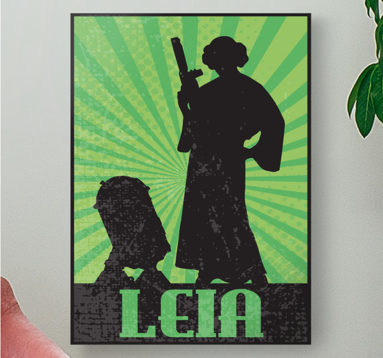 People canvas leia with blaster - TenStickers