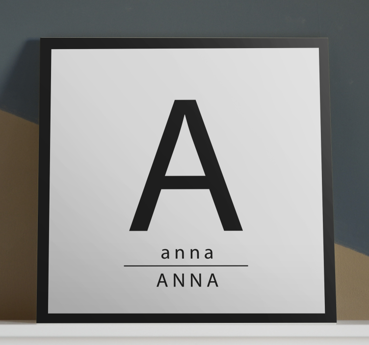 Personalized Initial Display abc canvas wall art - TenStickers
