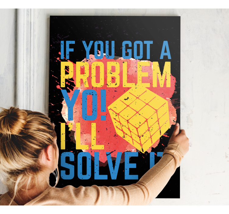 Quote canvas for the rubik's cube enthusiast - TenStickers