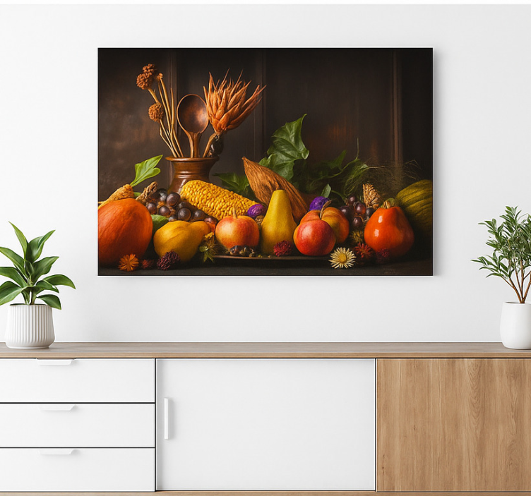 Rustic vegetables and fruits kitchen prints - TenStickers