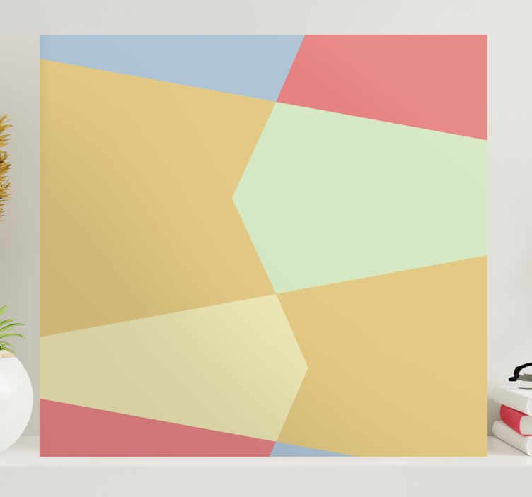 SHAPED COLOR BLOCKS geometric canvas - TenStickers