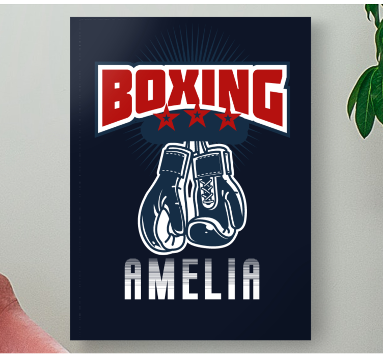 Sports canvas art boxing gloves symbol - TenStickers