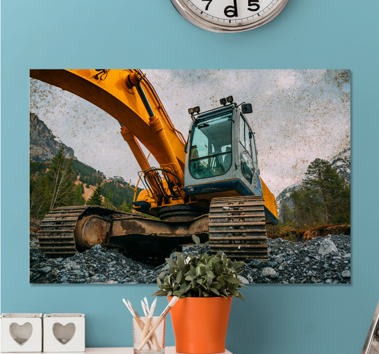 Sports canvas art construction machinery mastery - TenStickers