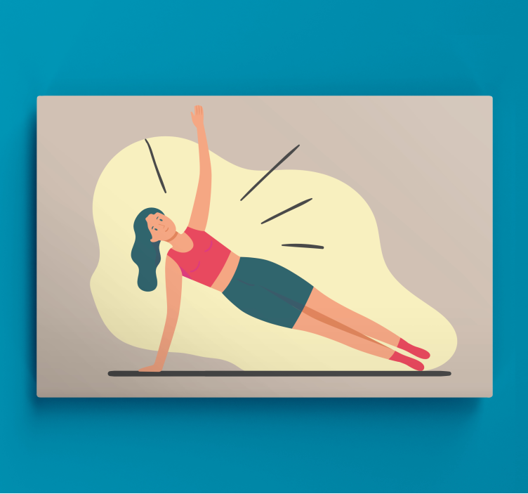 Sports canvas art yoga pose - TenStickers