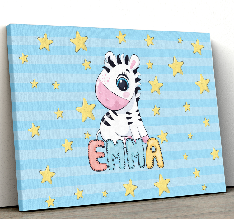 Stag canvas adorable zebra figurine - TenStickers