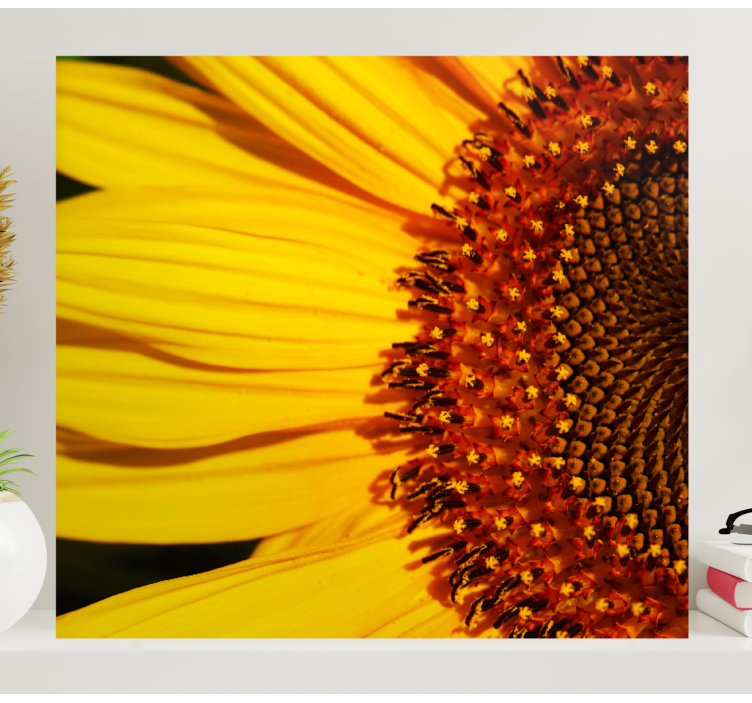 SUNFLOWER PETALS DETAIL Flowers  canvas - TenStickers