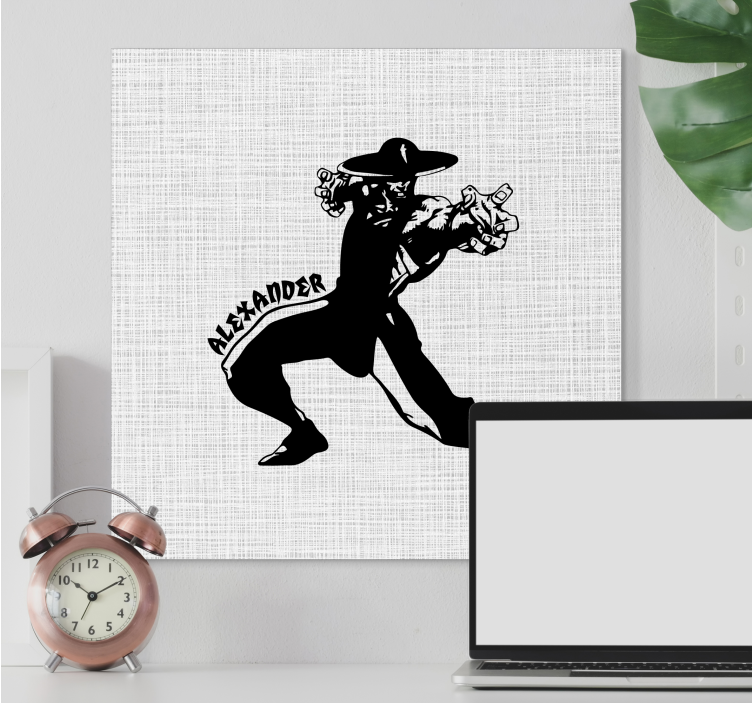 Superhero canvas art dynamic hero pose - TenStickers