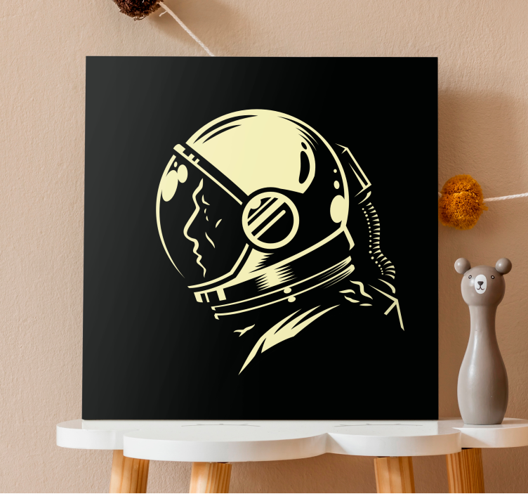 Vintage monochrome cosmonaut wall prints - TenStickers