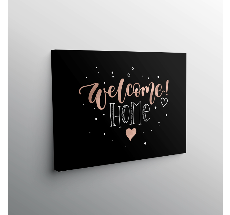 Starry welcome home quote canvas - TenStickers