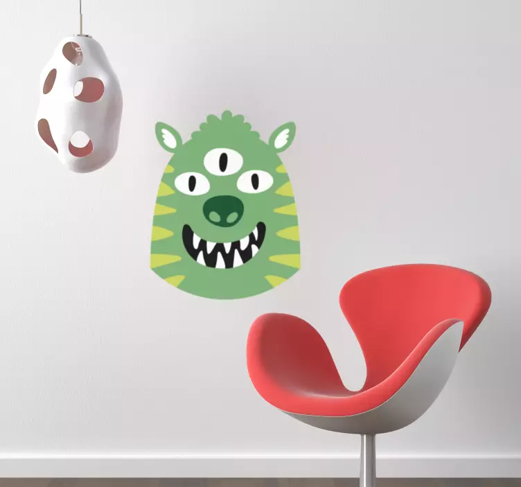 Kids Happy Monster Wall Sticker - TenStickers