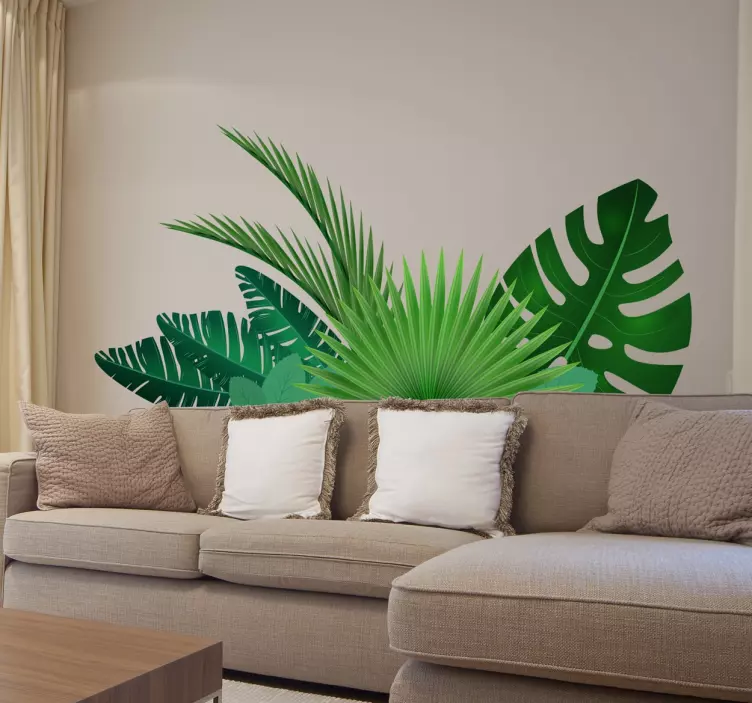 Tropical Leaves Wall Sticker - TenStickers