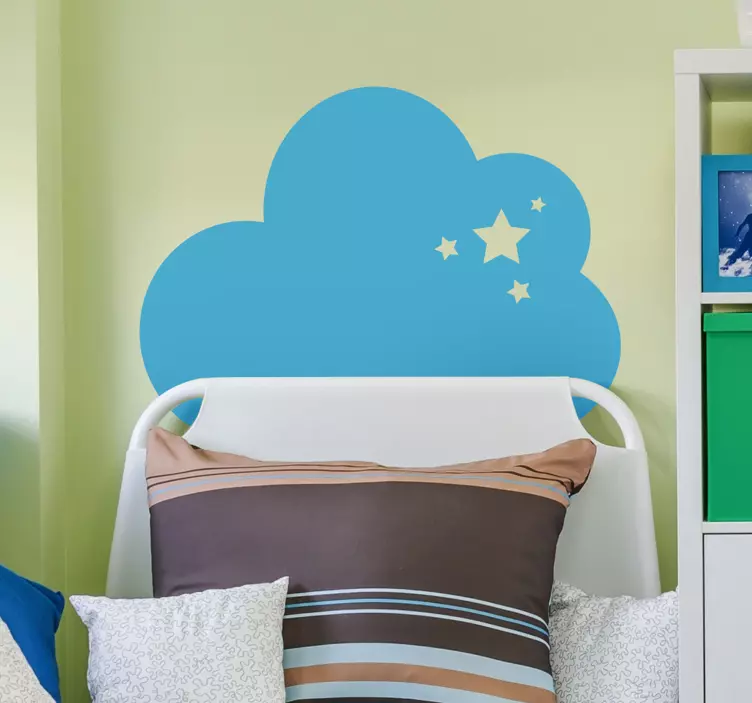 Starry Cloud Headboard Decorative Sticker - TenStickers