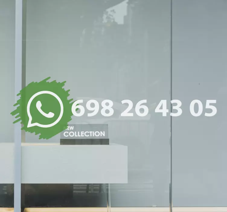 Customizable Contact Number shop window sticker - TenStickers