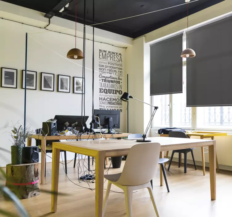 Vinilo decorativo texto en esta empresa office wall sticker - TenStickers