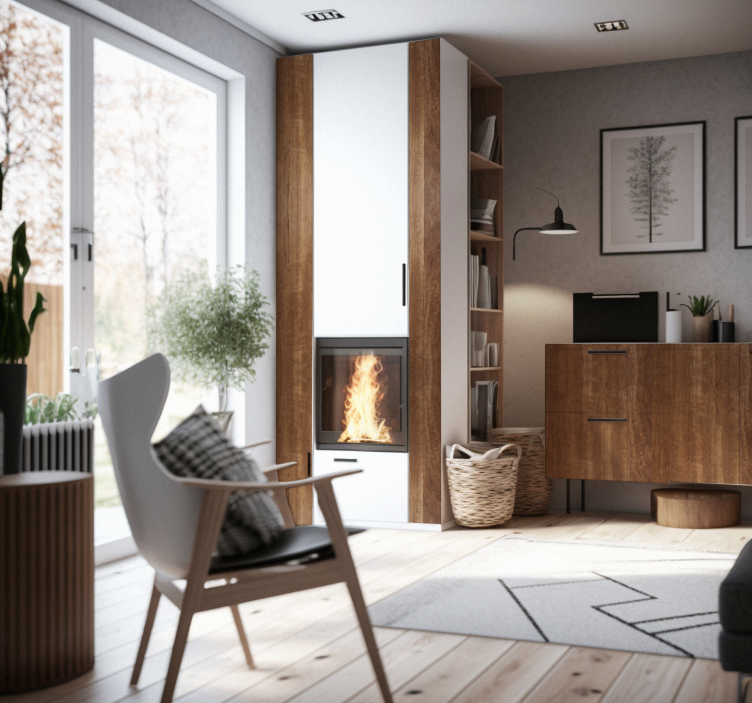 Brown Wood Texture furniture decal  3600 - TenStickers