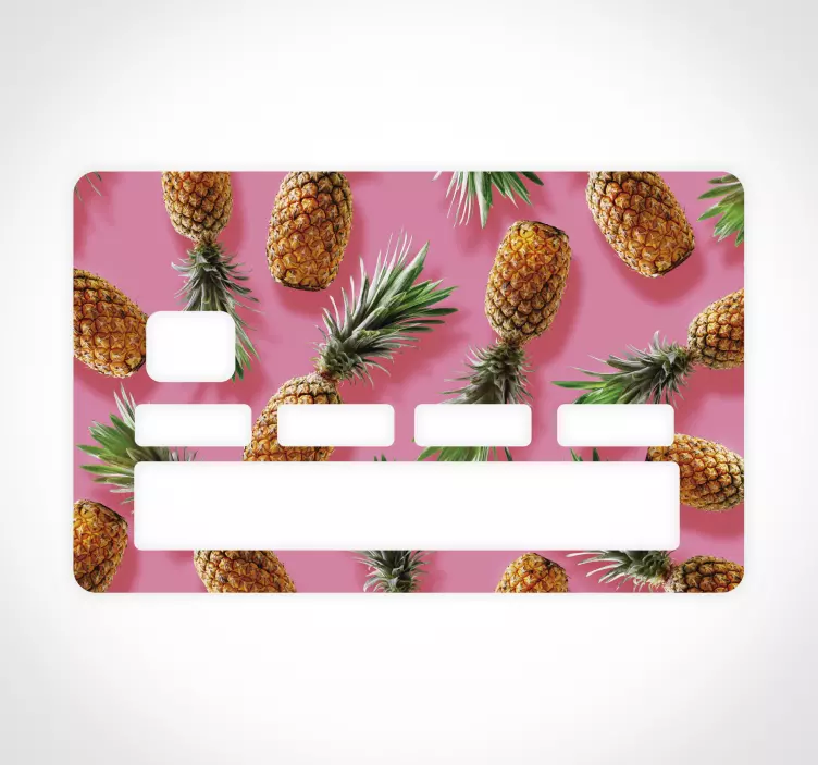 Credit card sticker pineapple pattern - TenStickers