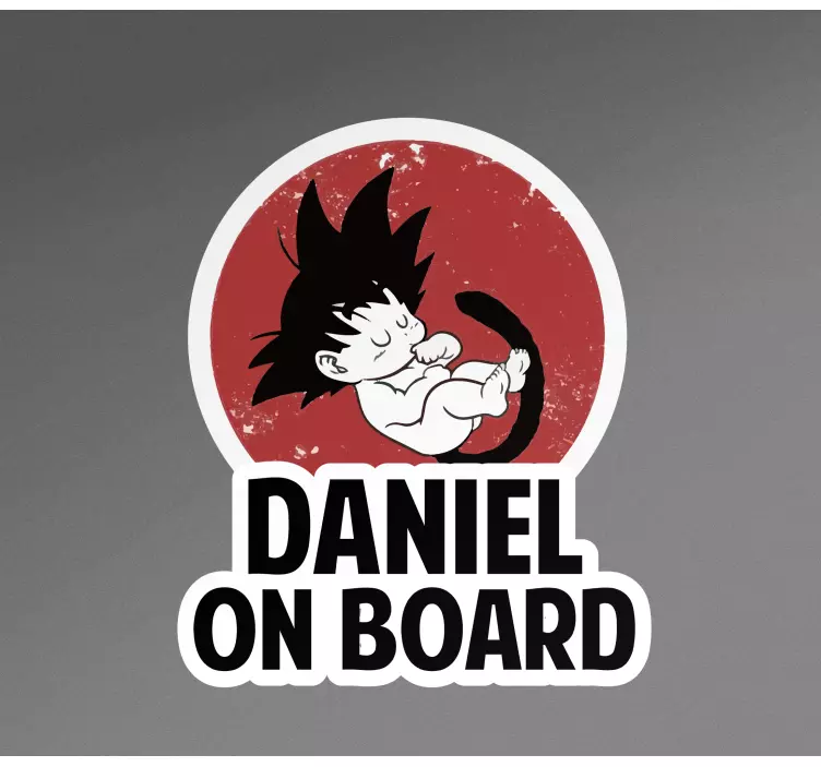 Spaceship design baby on board sticker - TenStickers