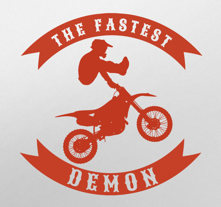fastest demon jump Motorcycle Decal - TenStickers