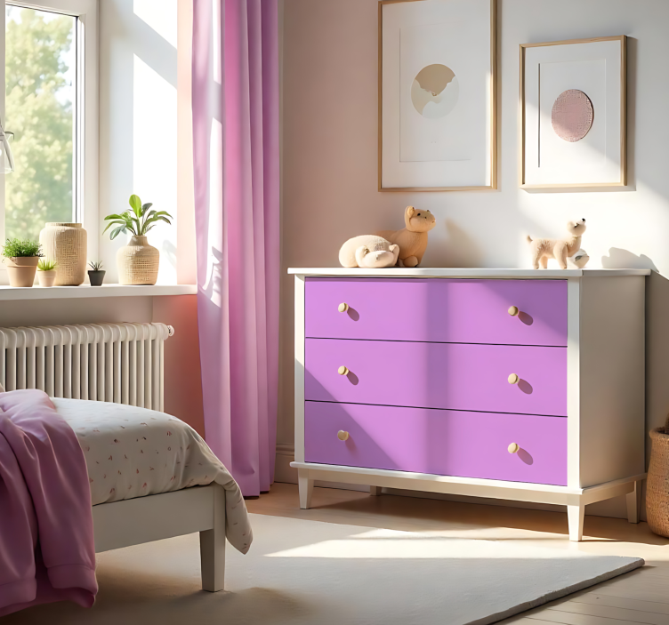 Matte Pink plain sticker - TenStickers