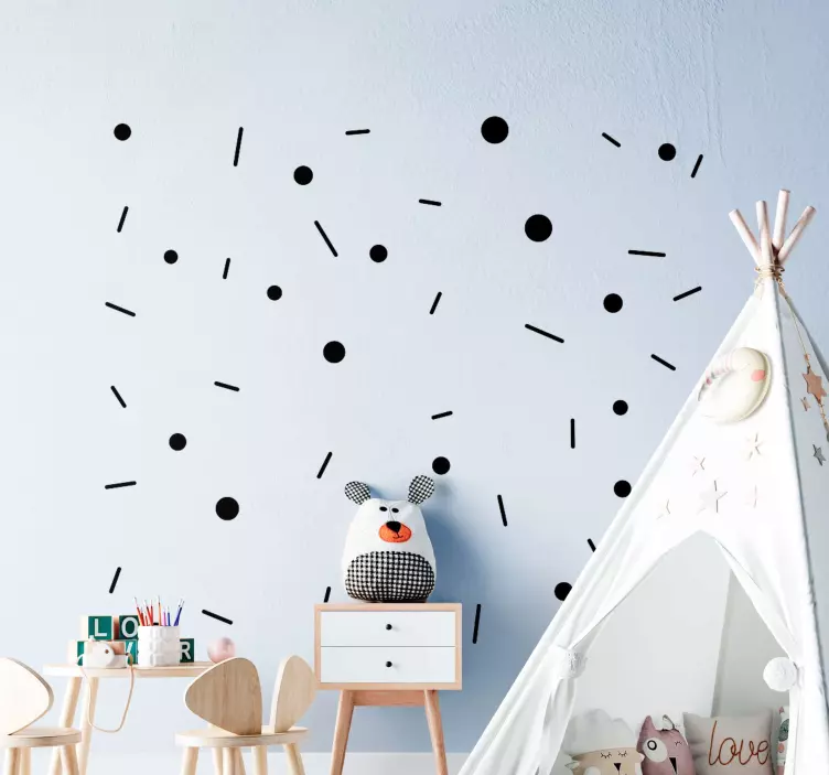 Abstract Dot Pattern geometric wall sticker - TenStickers