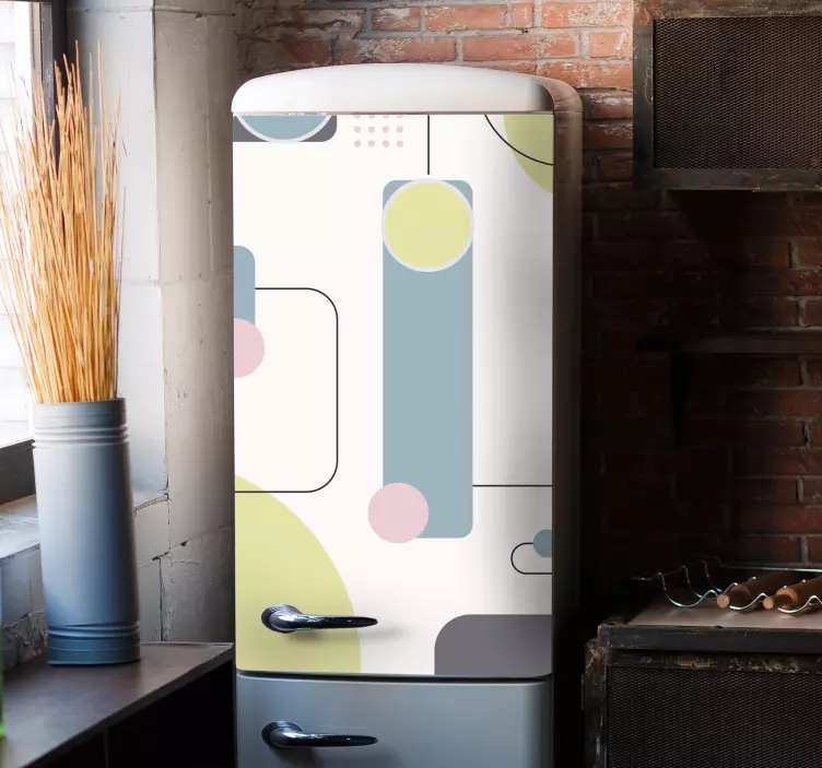 Abstract Geometric Motifs fridge sticker - TenStickers