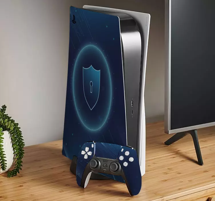 Abstract secure technology  PS5 stickers - TenStickers